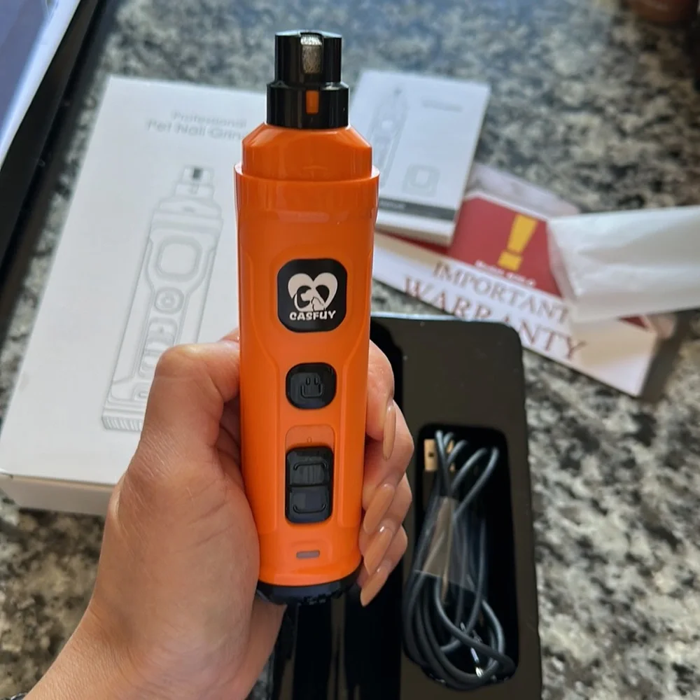 Casfuy Dog Nail Grinder with 2 LED light NWOT